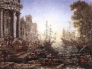 Claude Lorrain, Port Scene with the Embarkation of St Ursula